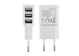 Punjač sa 3 USB ulaza za mobilne telefone, tablete, MP3 plejere i sl.,